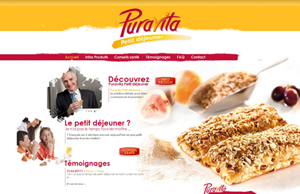 Création du site Puravita Petit Déjeuner de Puratos