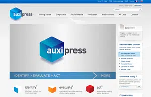 Développement du site web d’Auxipress