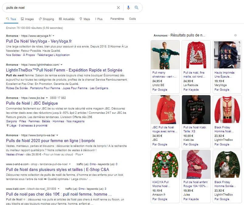 google shopping fiche produit